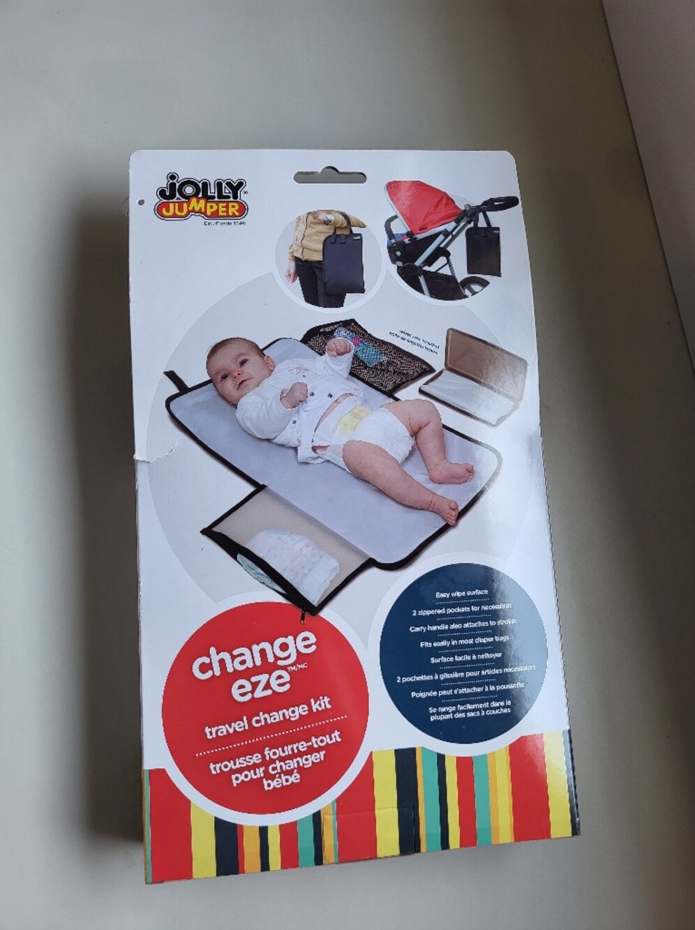Change Eze Portable Baby Changing Kit - Gray/Black Trim